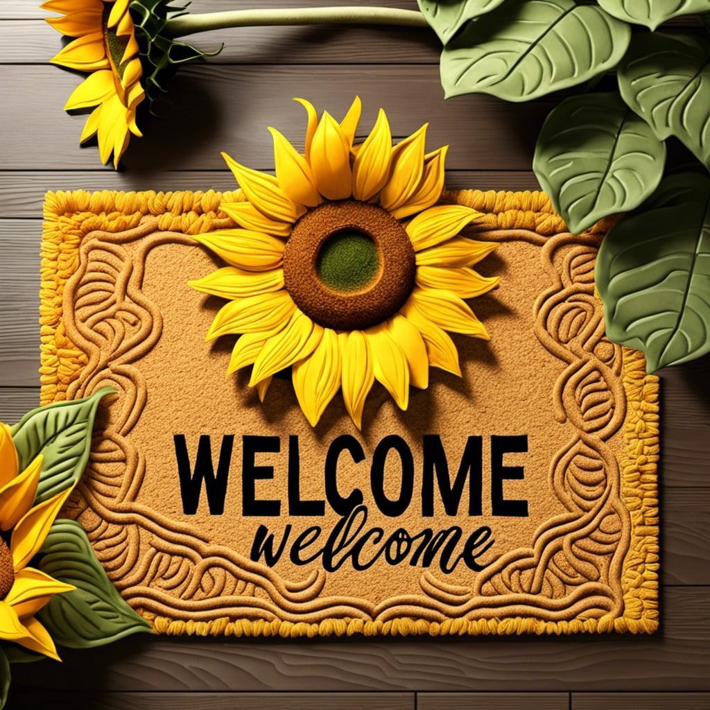 sunflower welcome mats