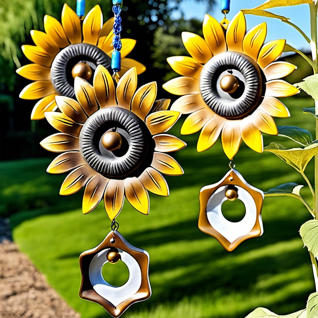 sunflower wind chimes