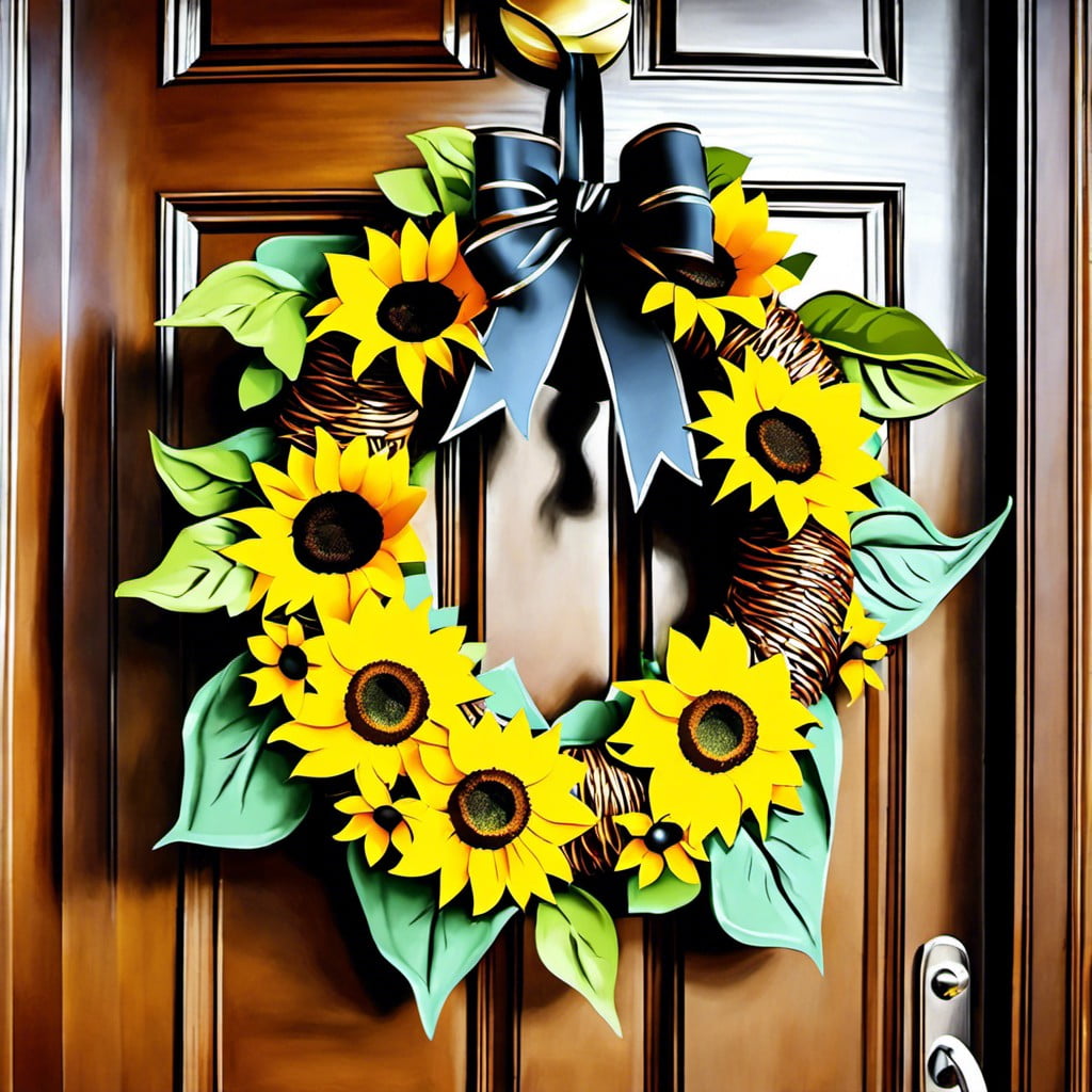 sunflower wreaths for doors