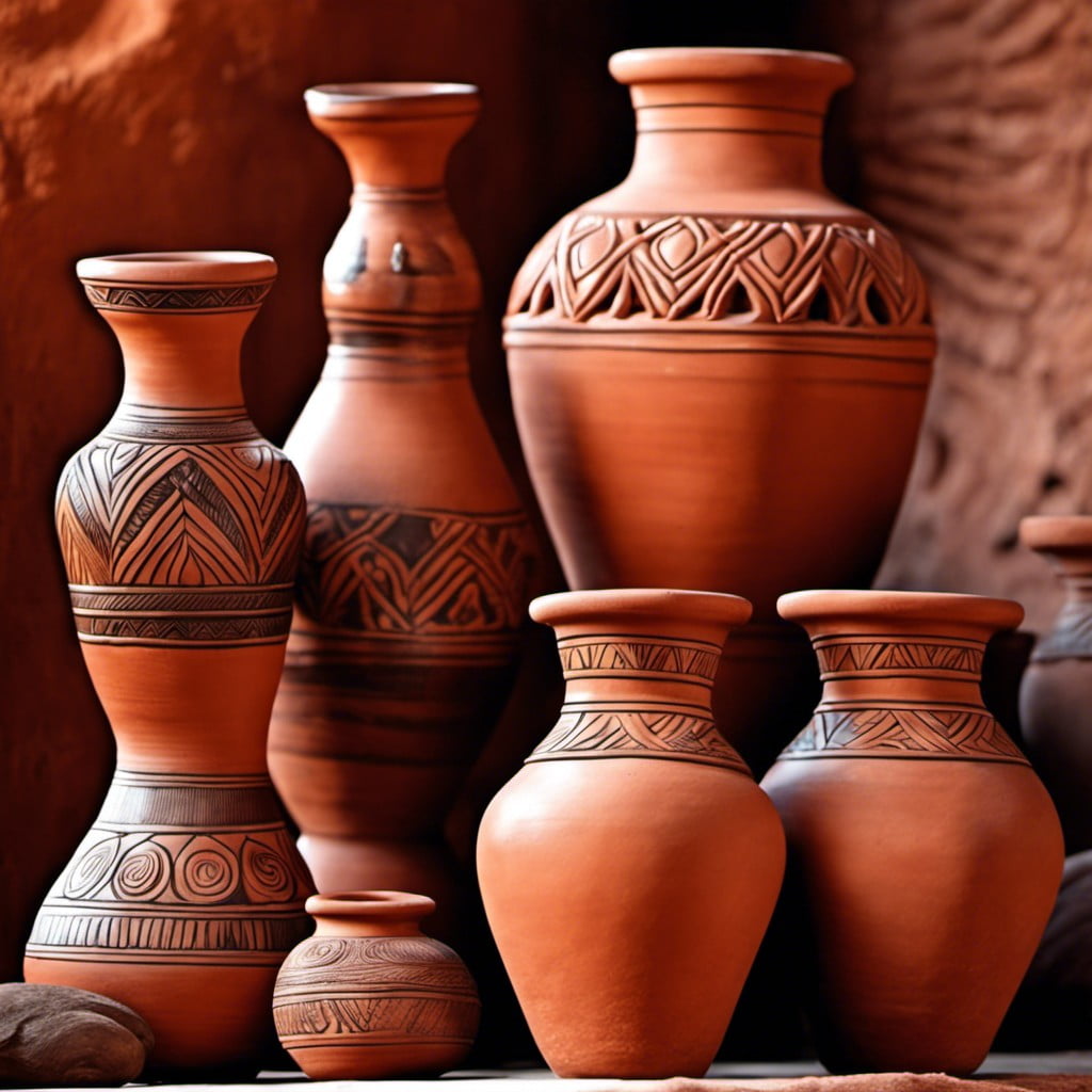terracotta pottery vases