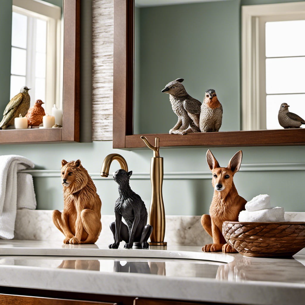 themed bathroom figurines