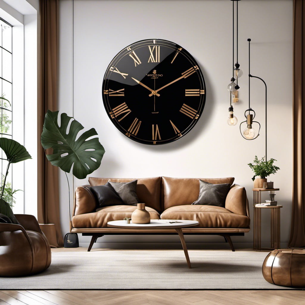 themed clock to match your living rooms aesthetic