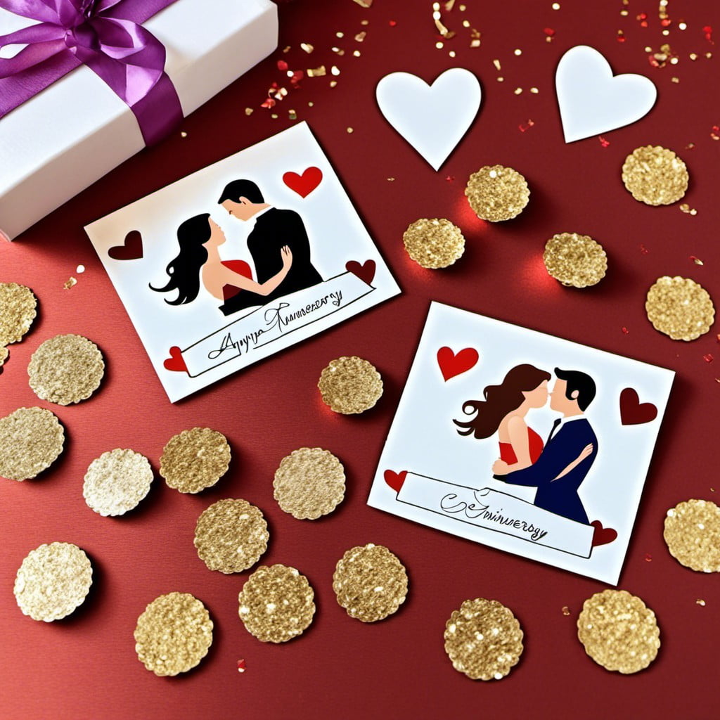themed confetti related to couples interests