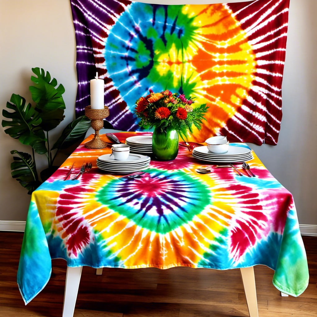 tie dye tablecloths