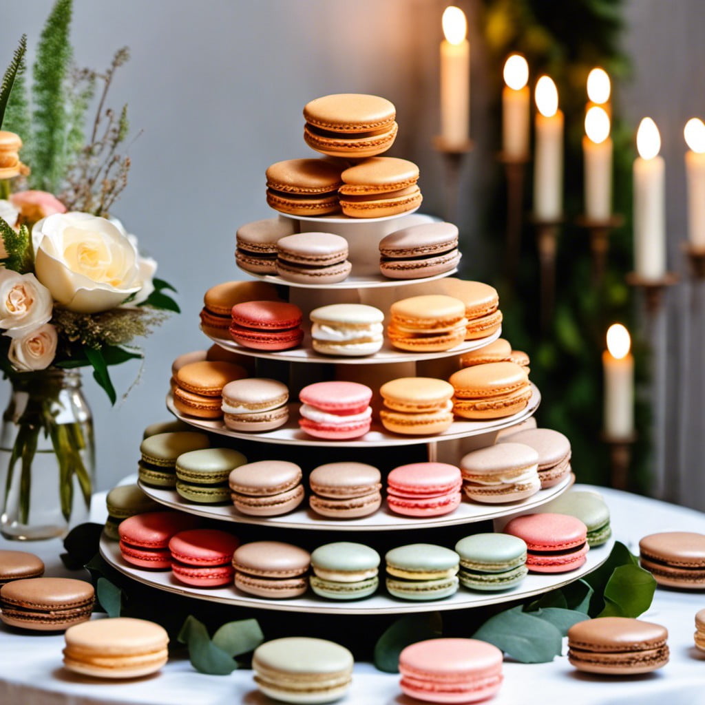 tiered macaron display