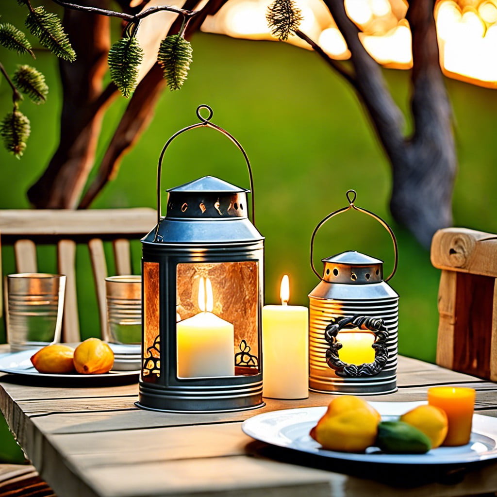 tin can lanterns