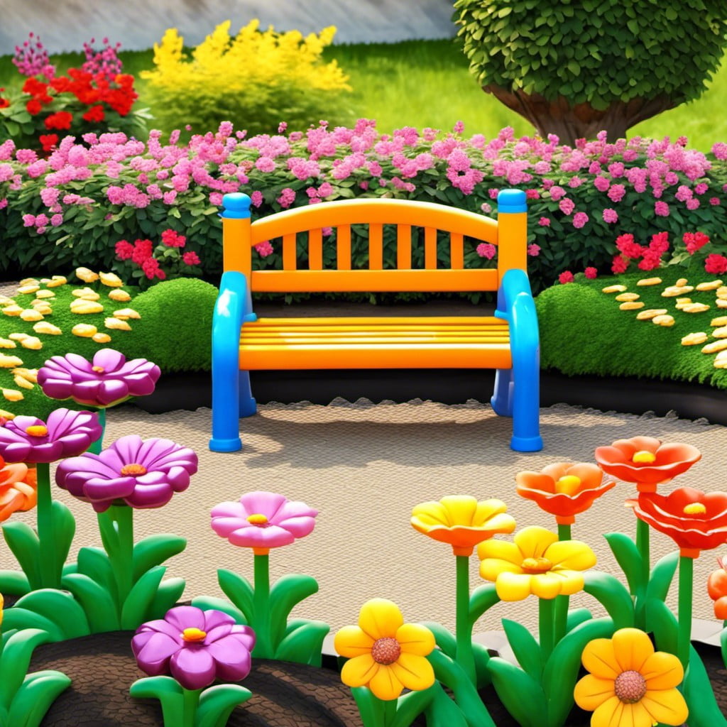 tire garden bench