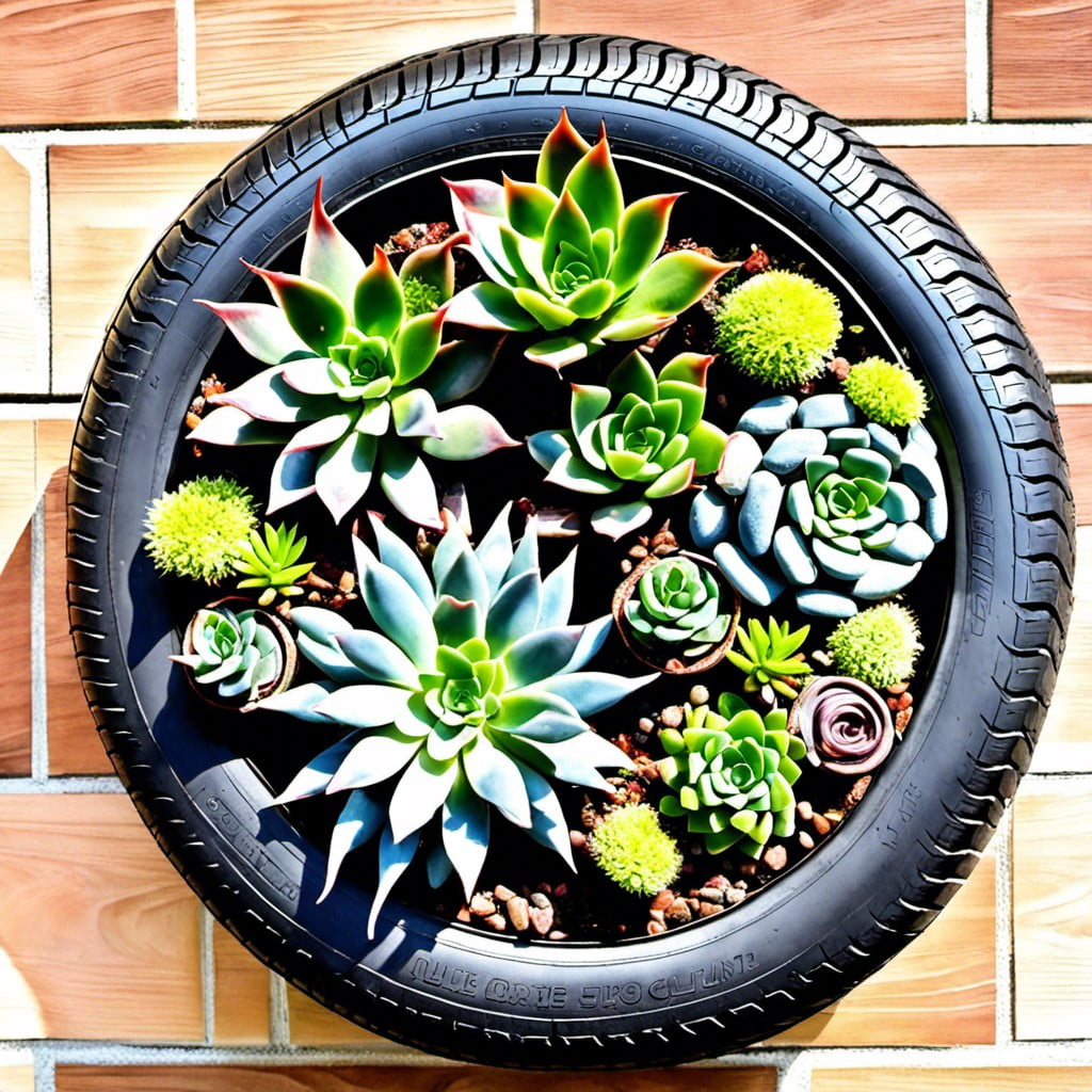 tire succulent garden