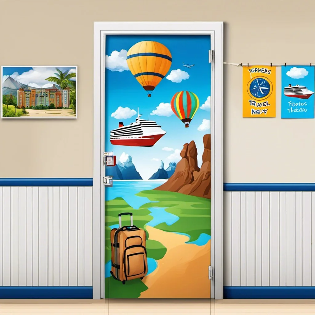 travel themed door