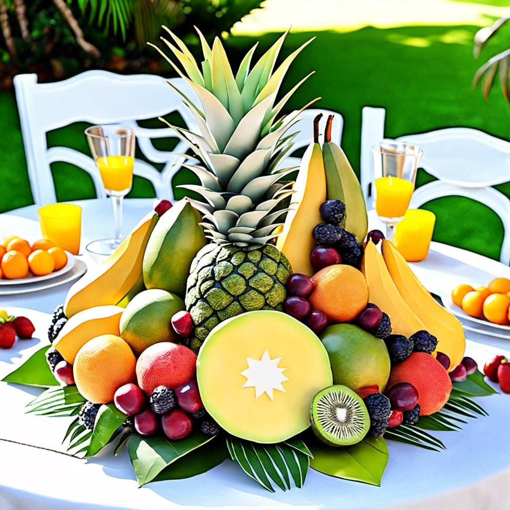 tropical fruit centerpieces