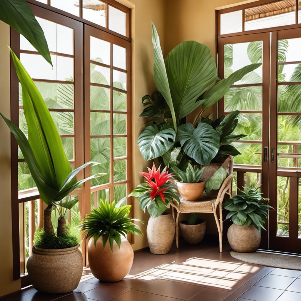tropical plant arrangements