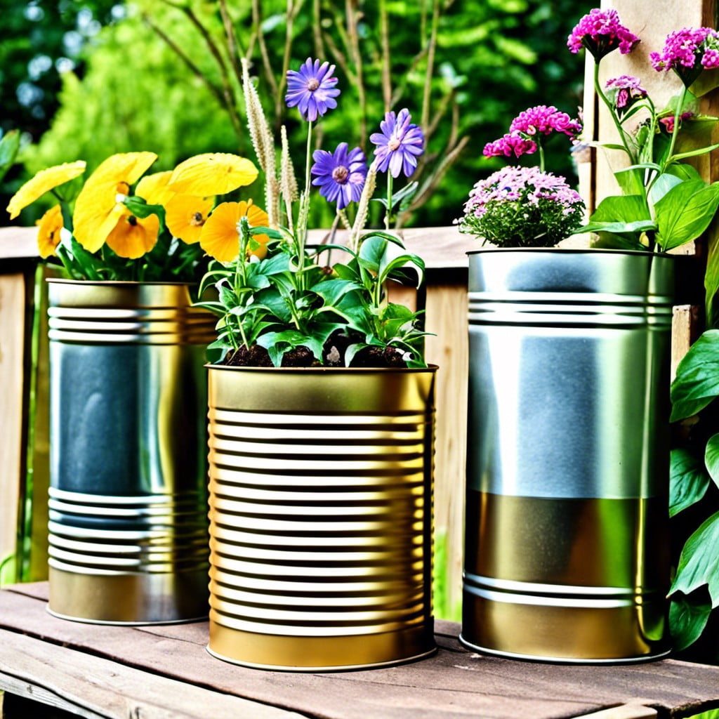 upcycled tin cans