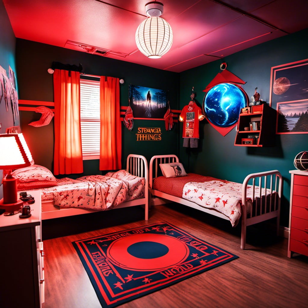 upside down world themed room