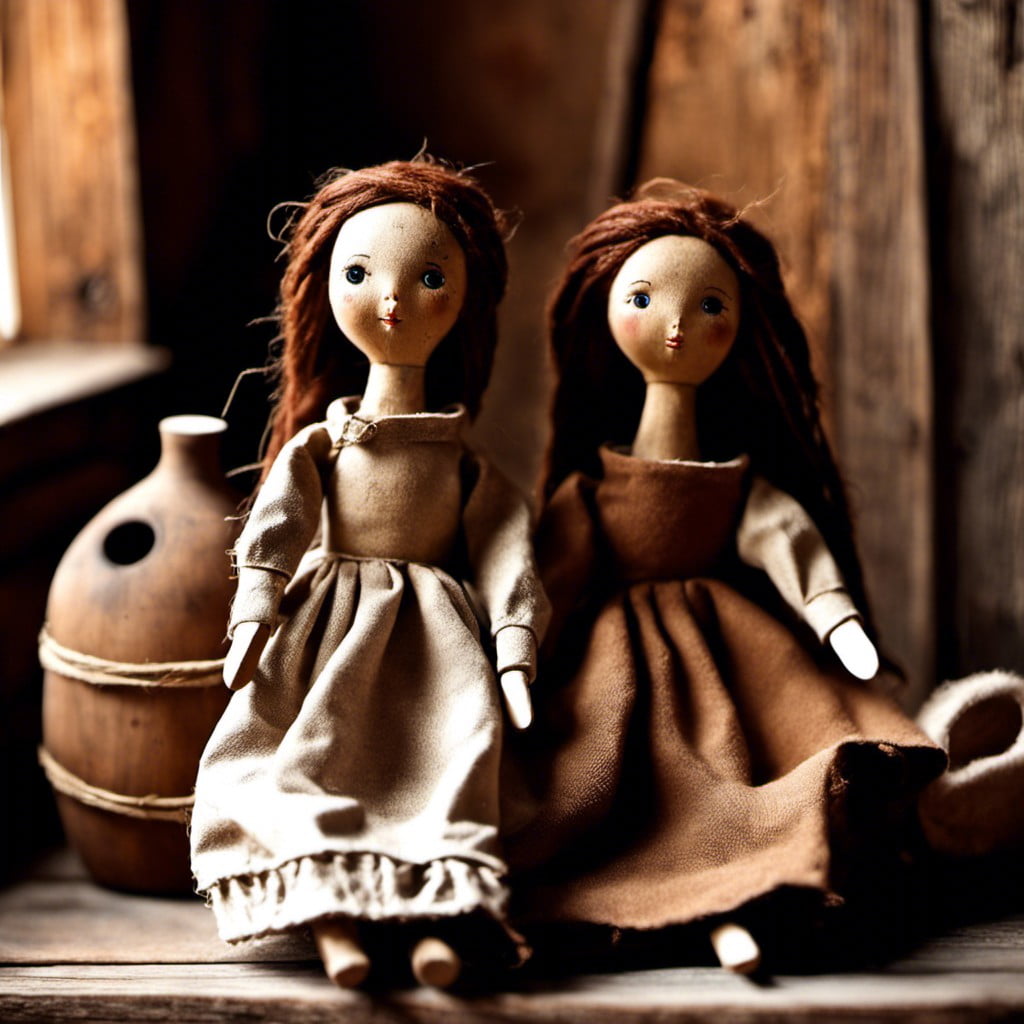 use primitive dolls for decor