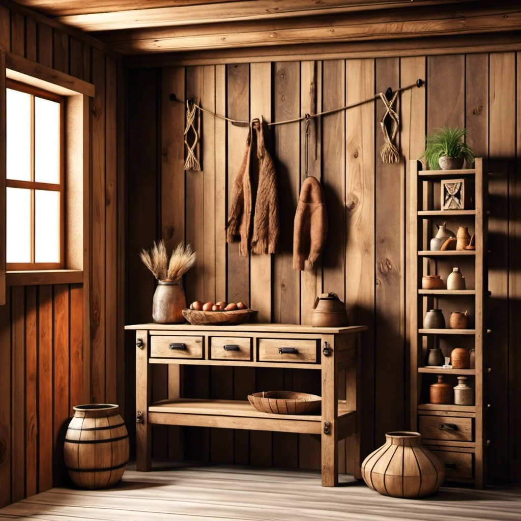 use rustic wood furniture