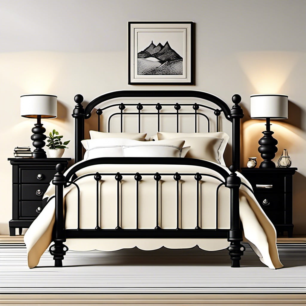use white or cream bedding for contrast