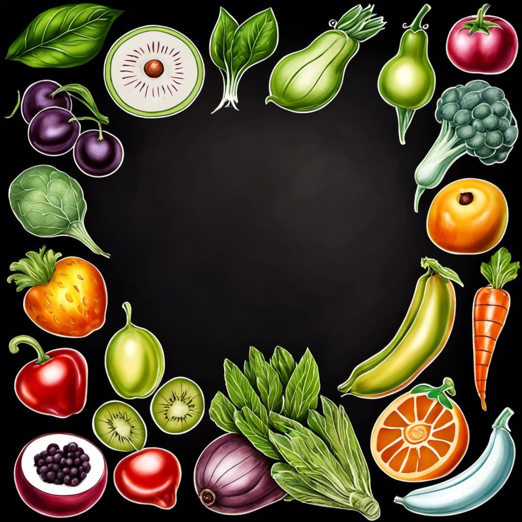 vegetables and fruits for a healthy diet