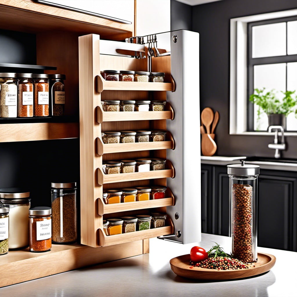 vertical pull out spice rack