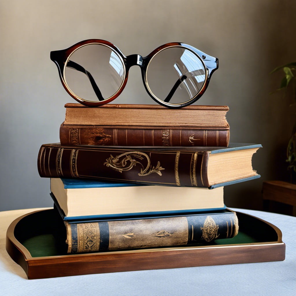 vintage books and spectacles