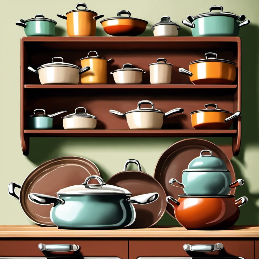 vintage cookware display