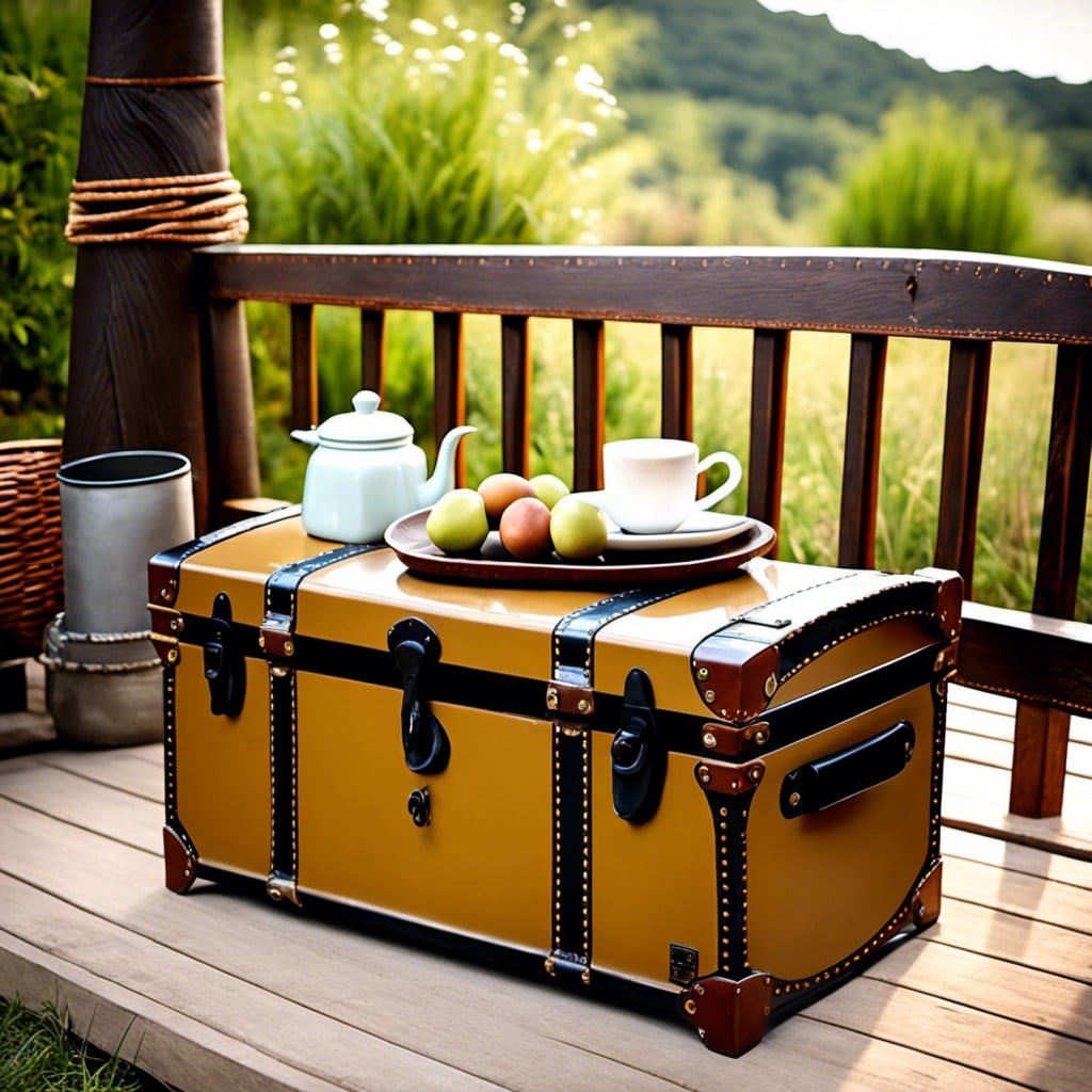 vintage trunk coffee table