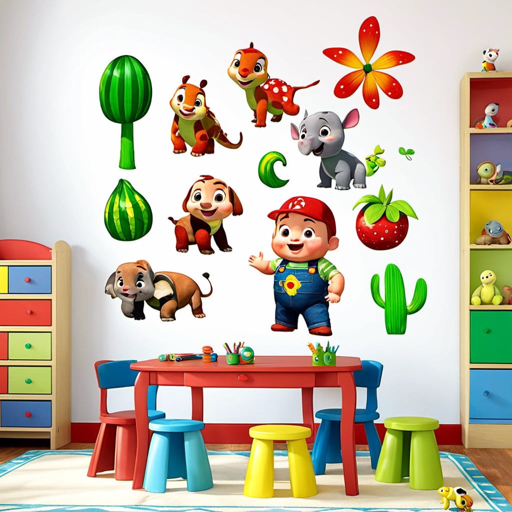 wall decals with cocomelon characters