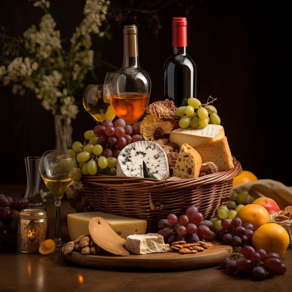 wine and cheese basket