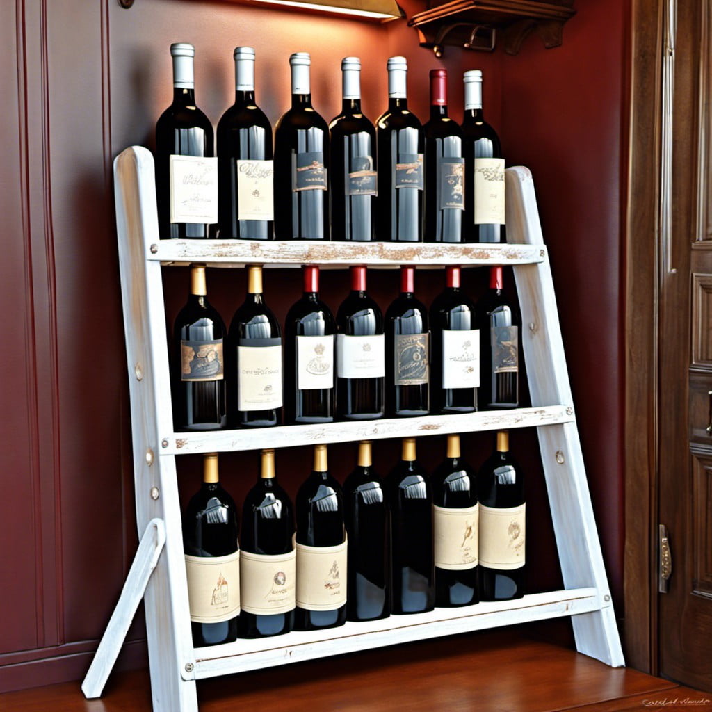 wine rack ladder
