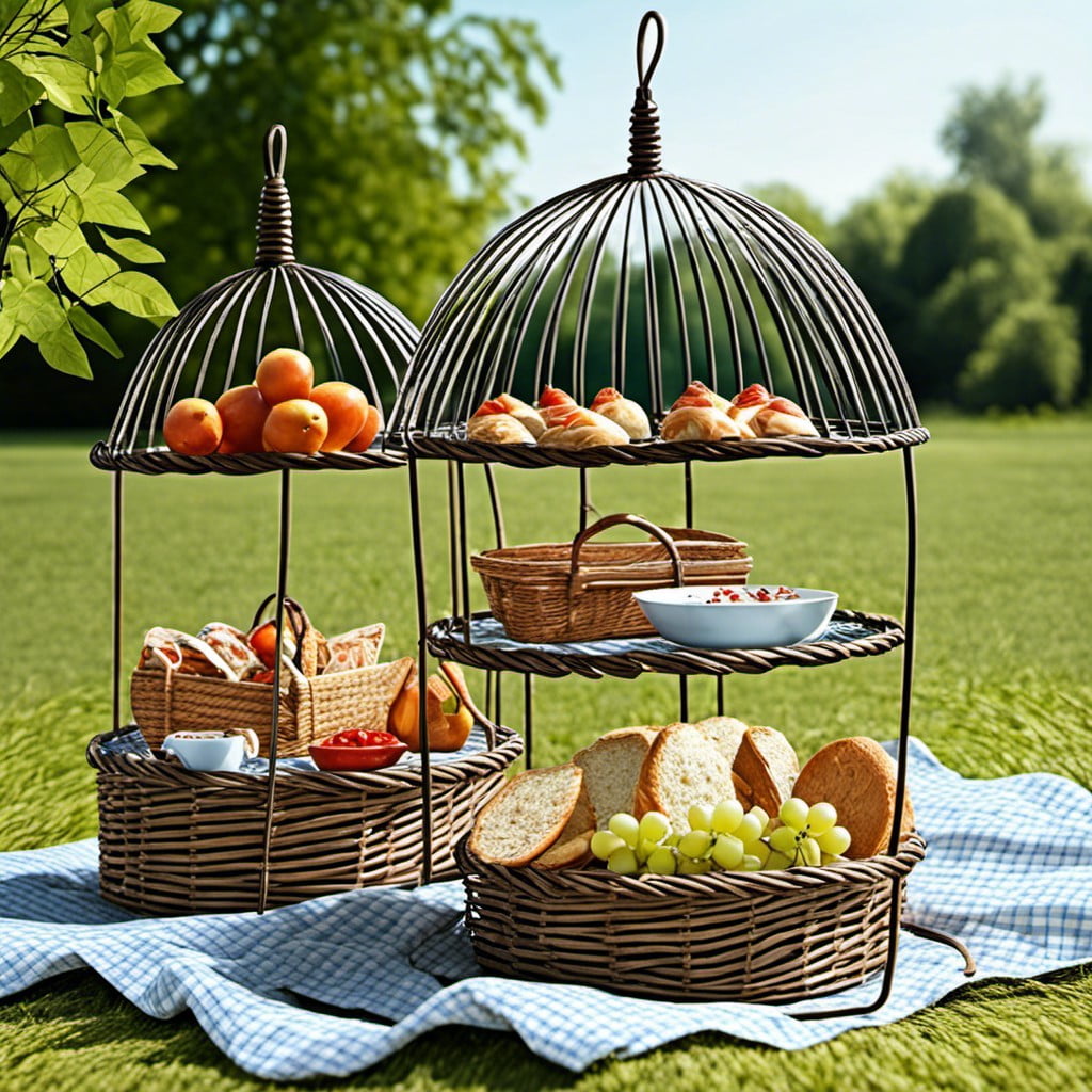 wire or wicker food domes