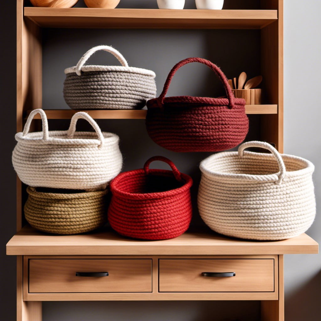 woolen woven baskets