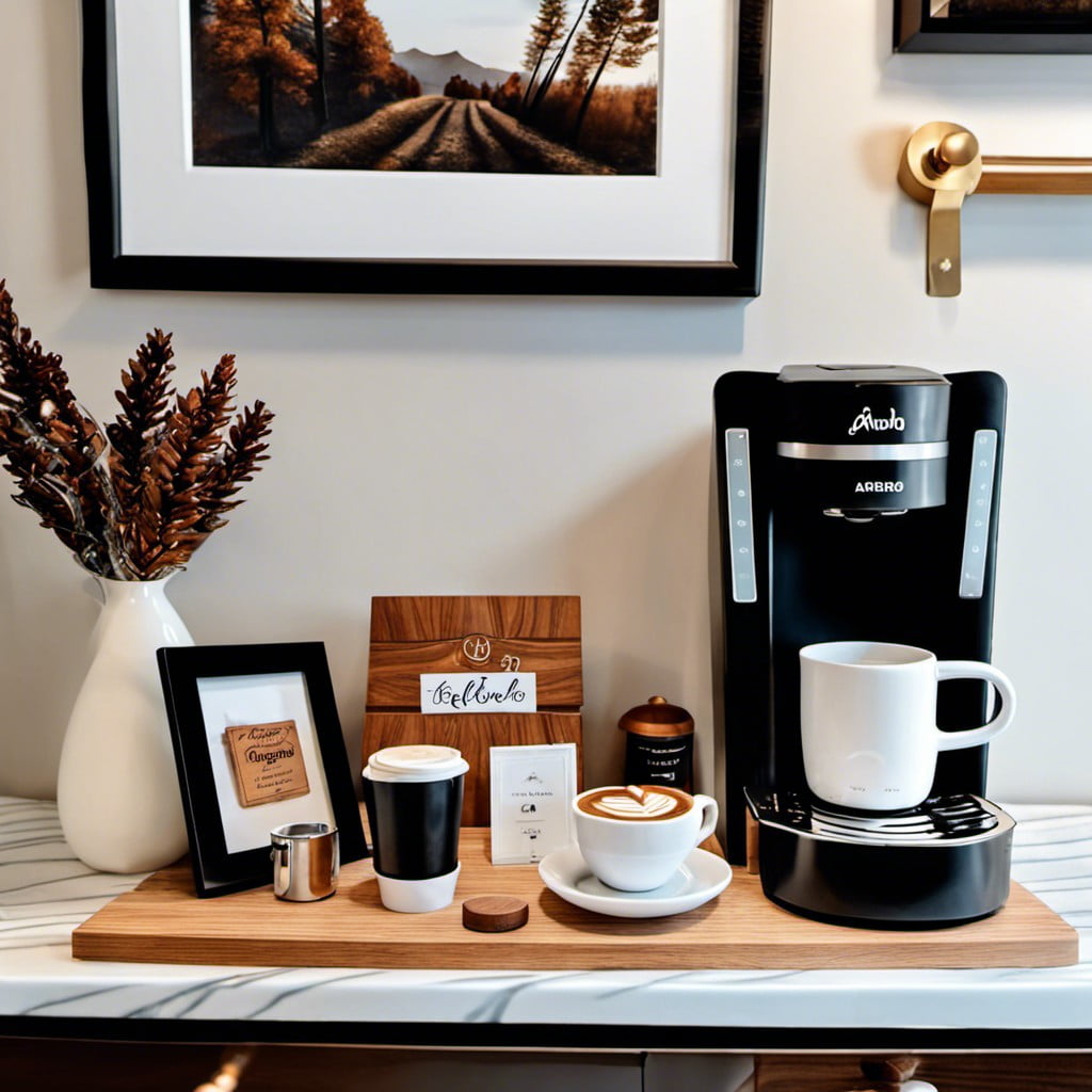 a mini coffee station