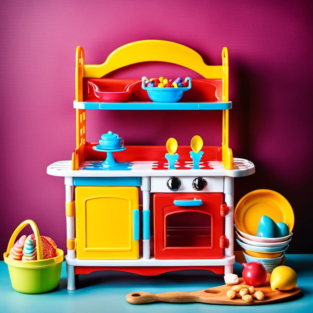 a plastic bakers rack for kids featuring fun and cute design elements