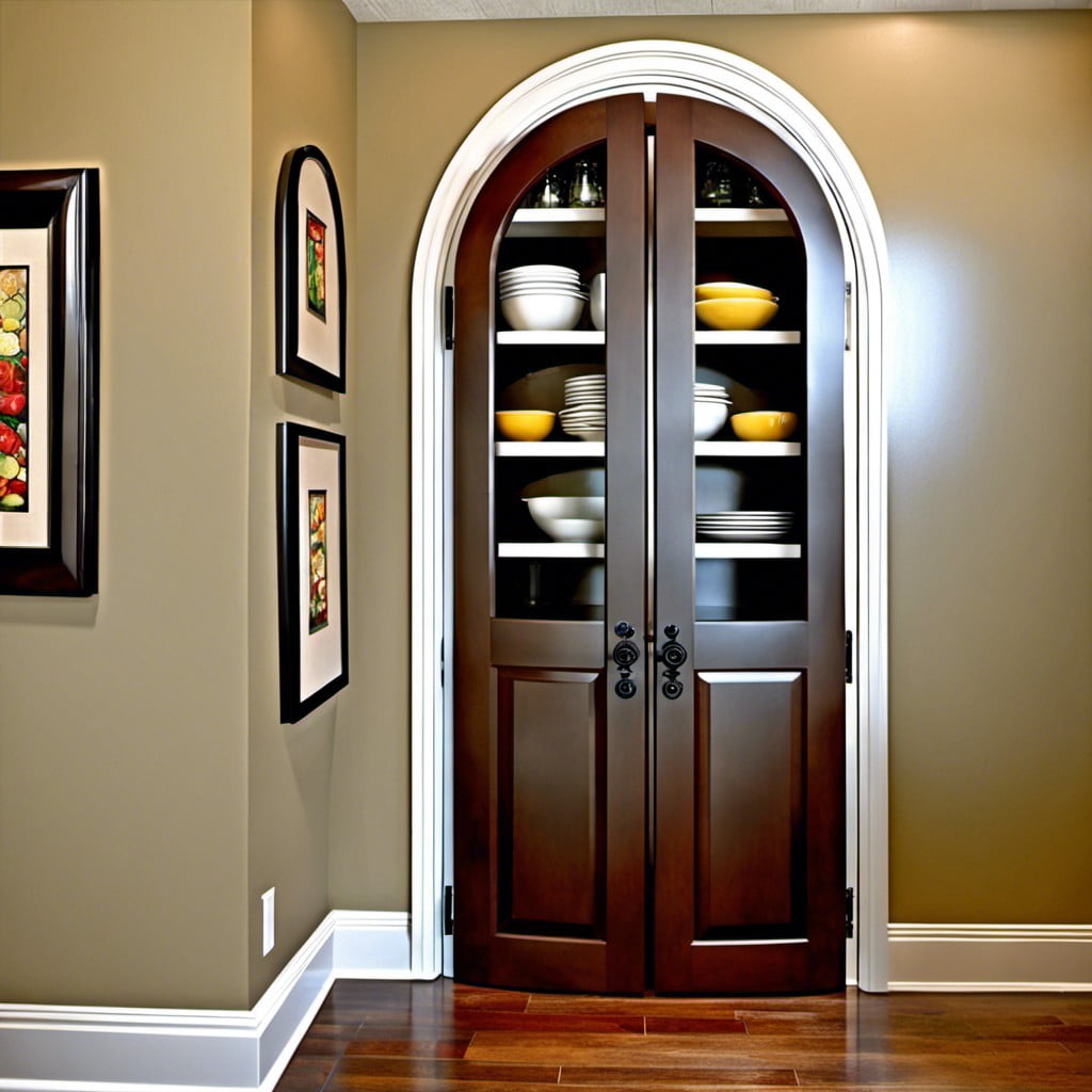 arched swinging pantry doors
