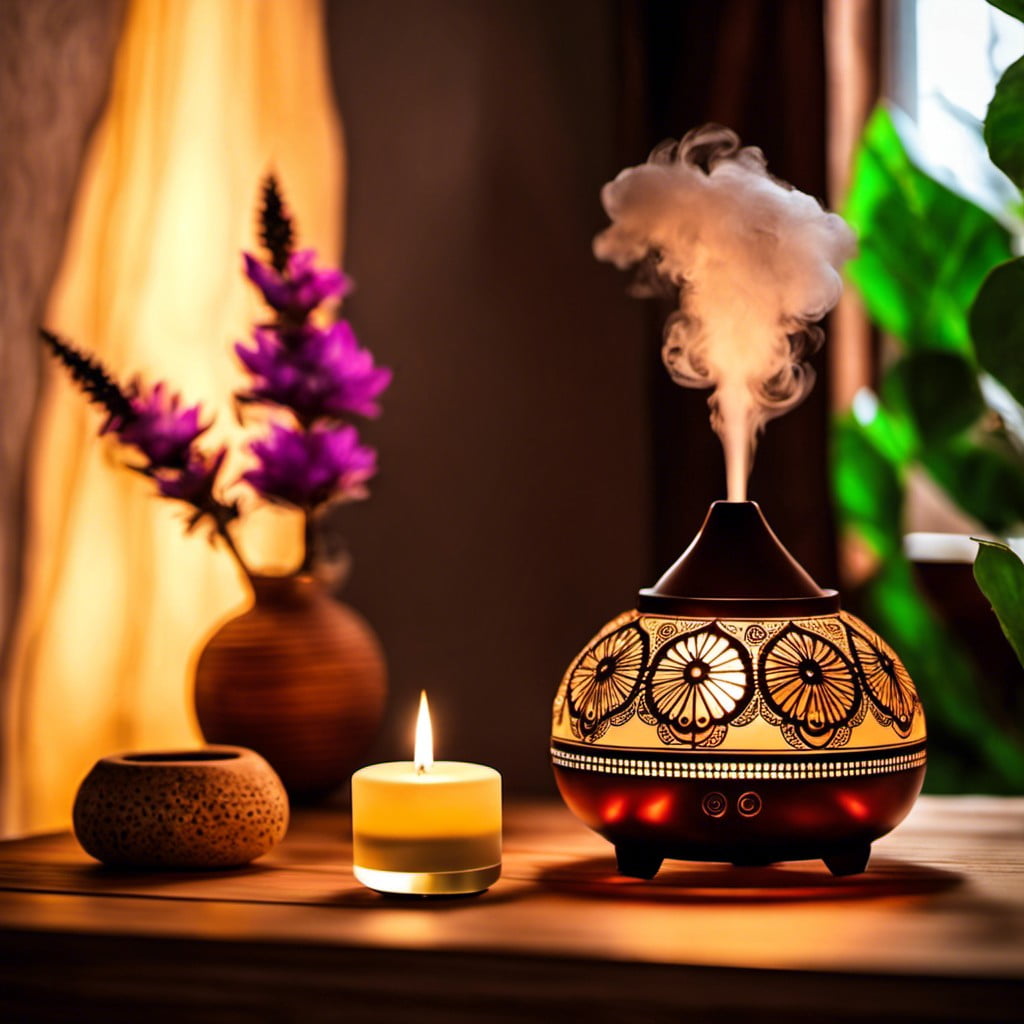 aromatherapy oil diffuser with light