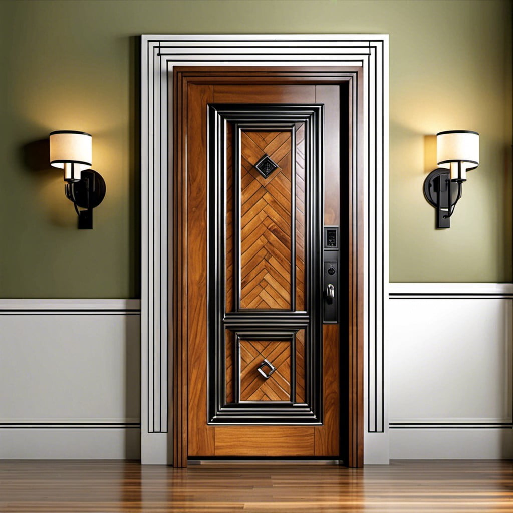 art deco inspired swinging doors