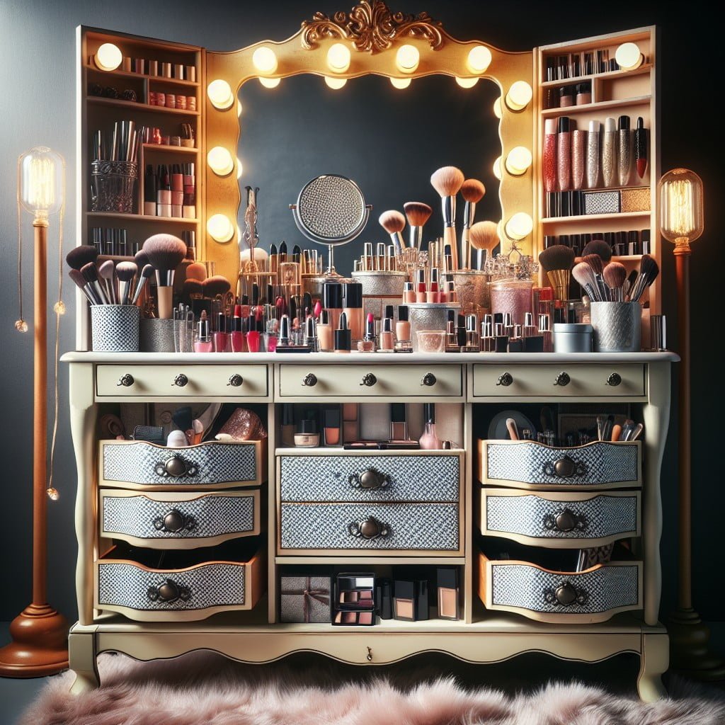 as a makeup and style station