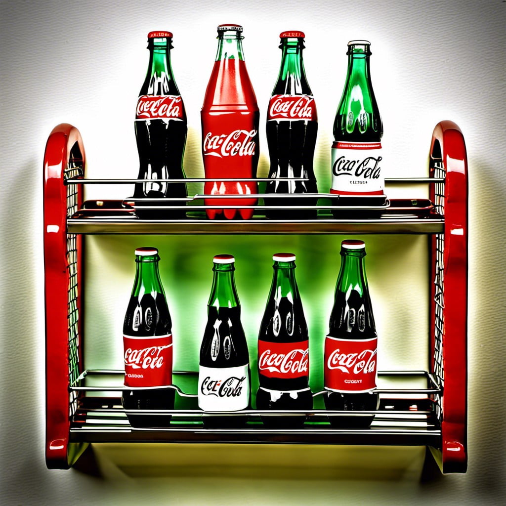 authentic coca cola bottle shelf design