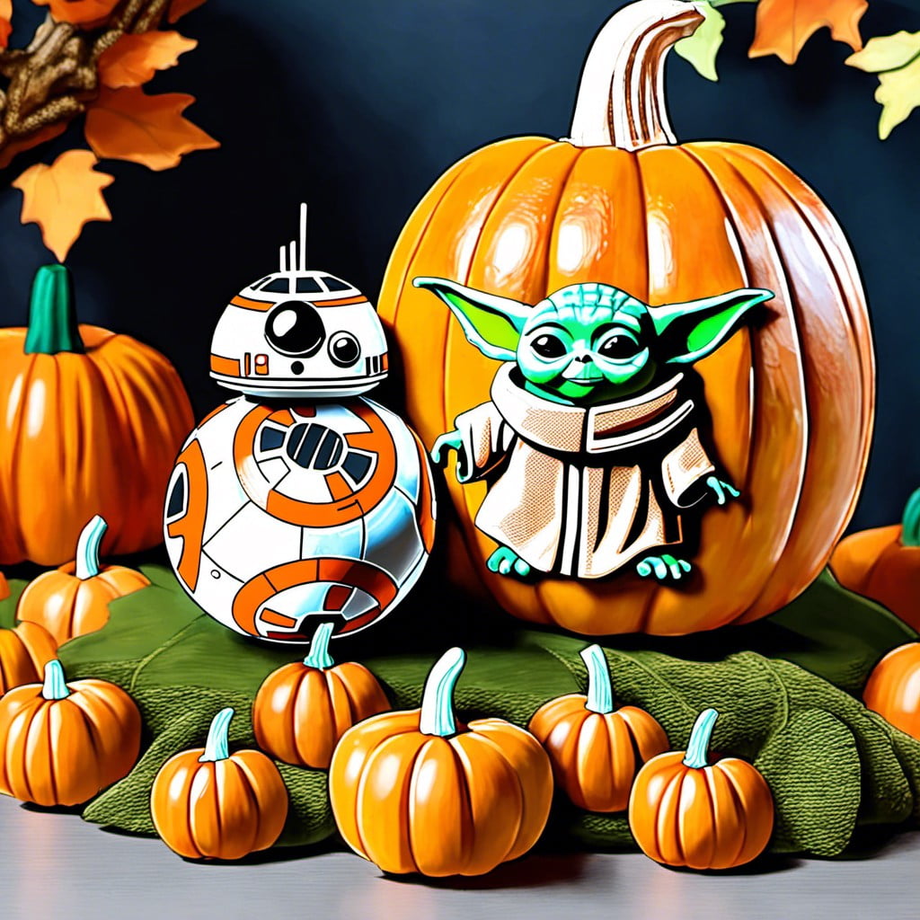 baby yoda amp bb8 pumpkin decoration designs