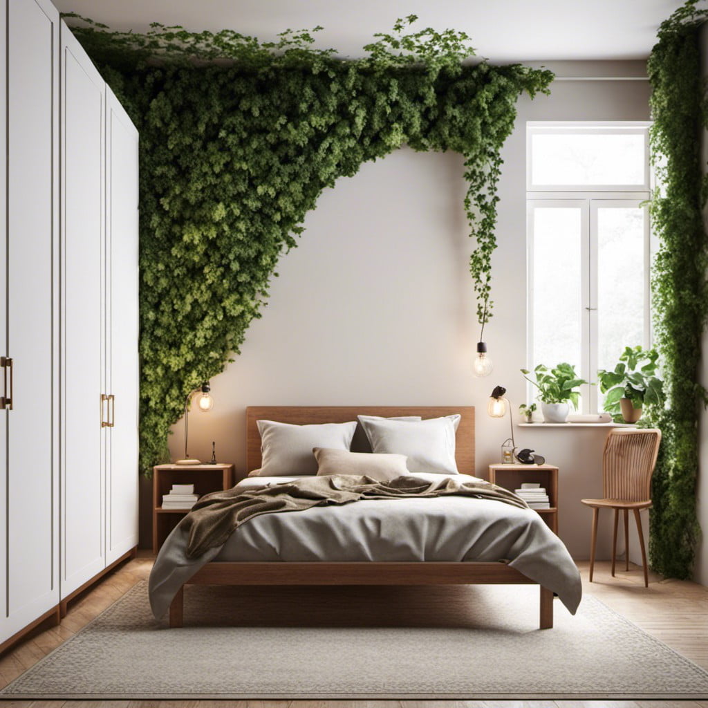 bedroom ivy arrangements for small spaces