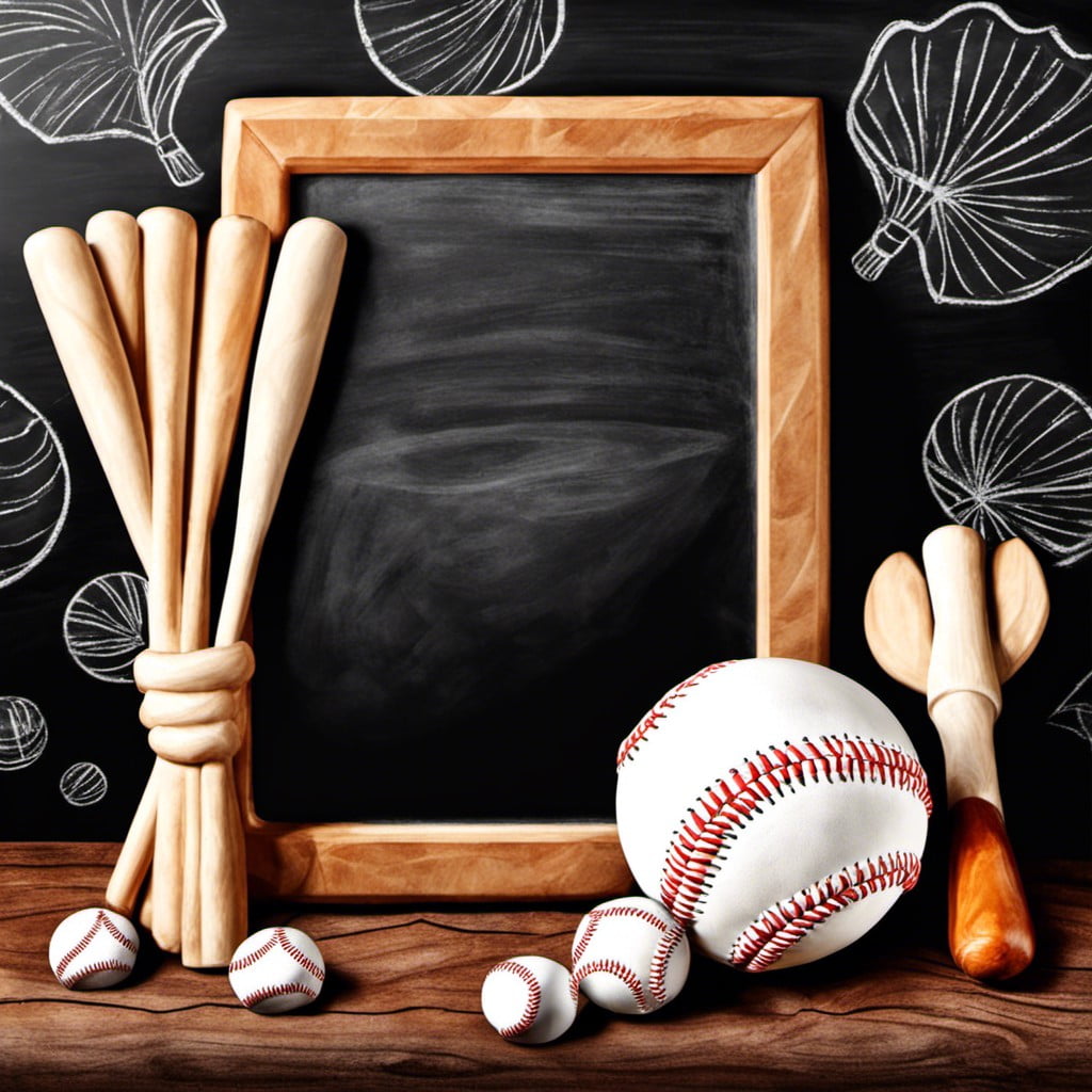celebration of baseball season on april chalkboard