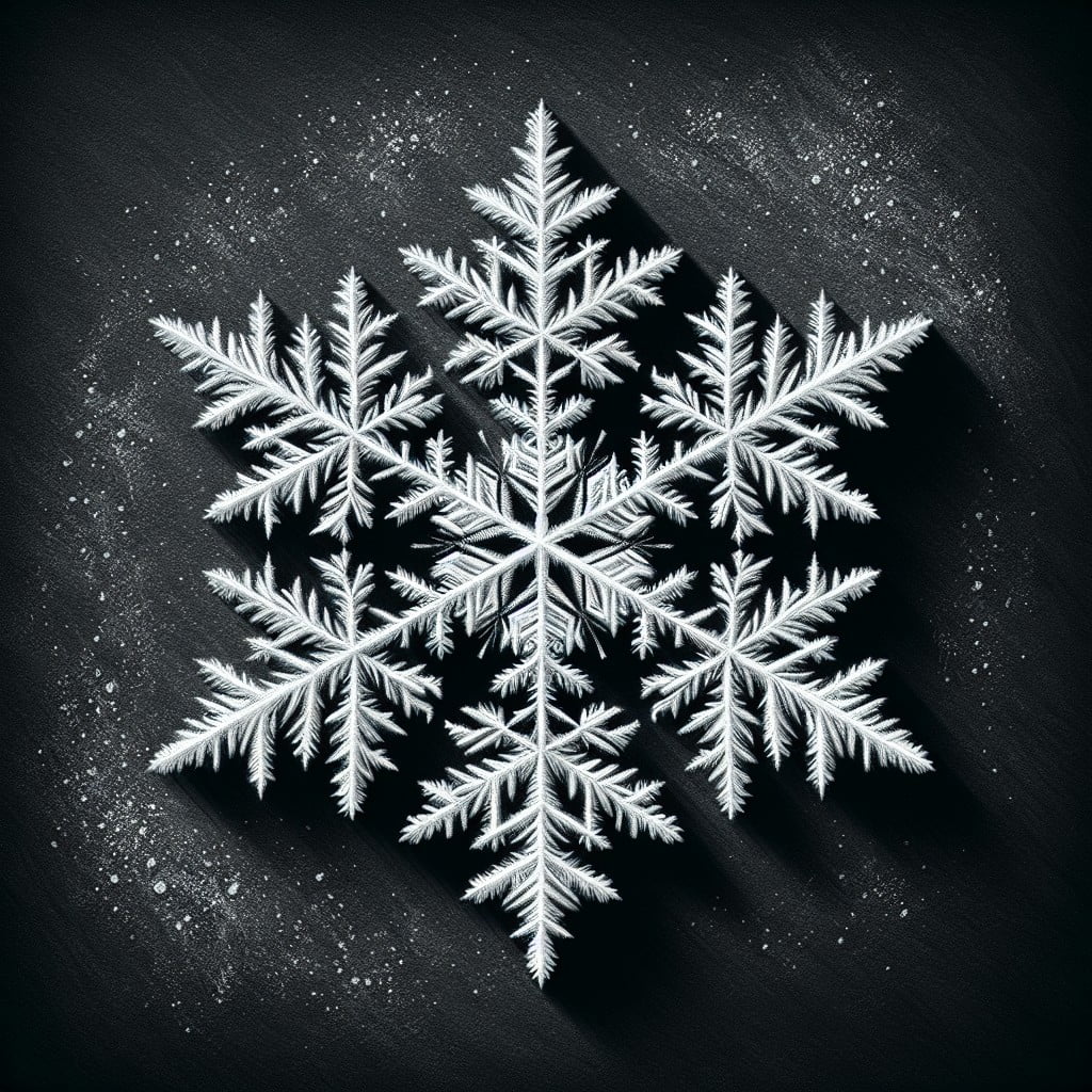 chalk art blending techniques for snowflakes