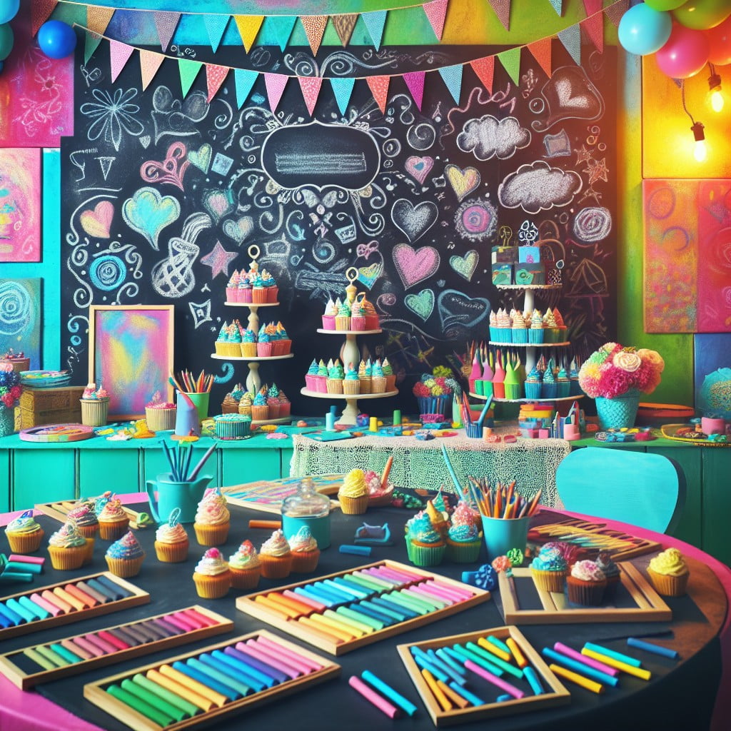 chalk crafting corner for kids