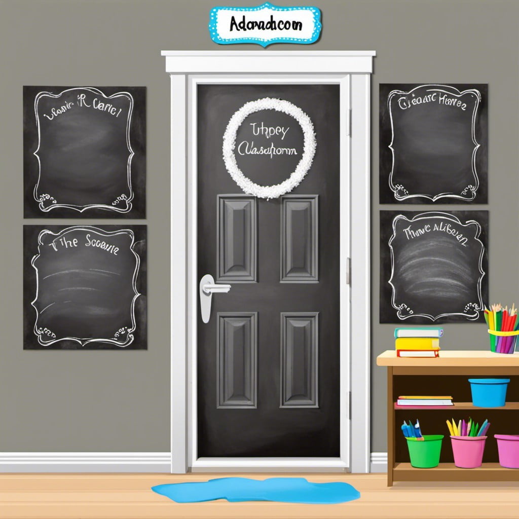 chalk it up classroom door decoration