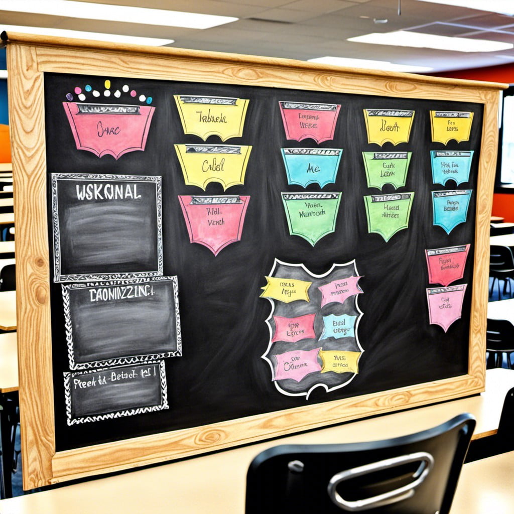 chalk it up themed assignment board