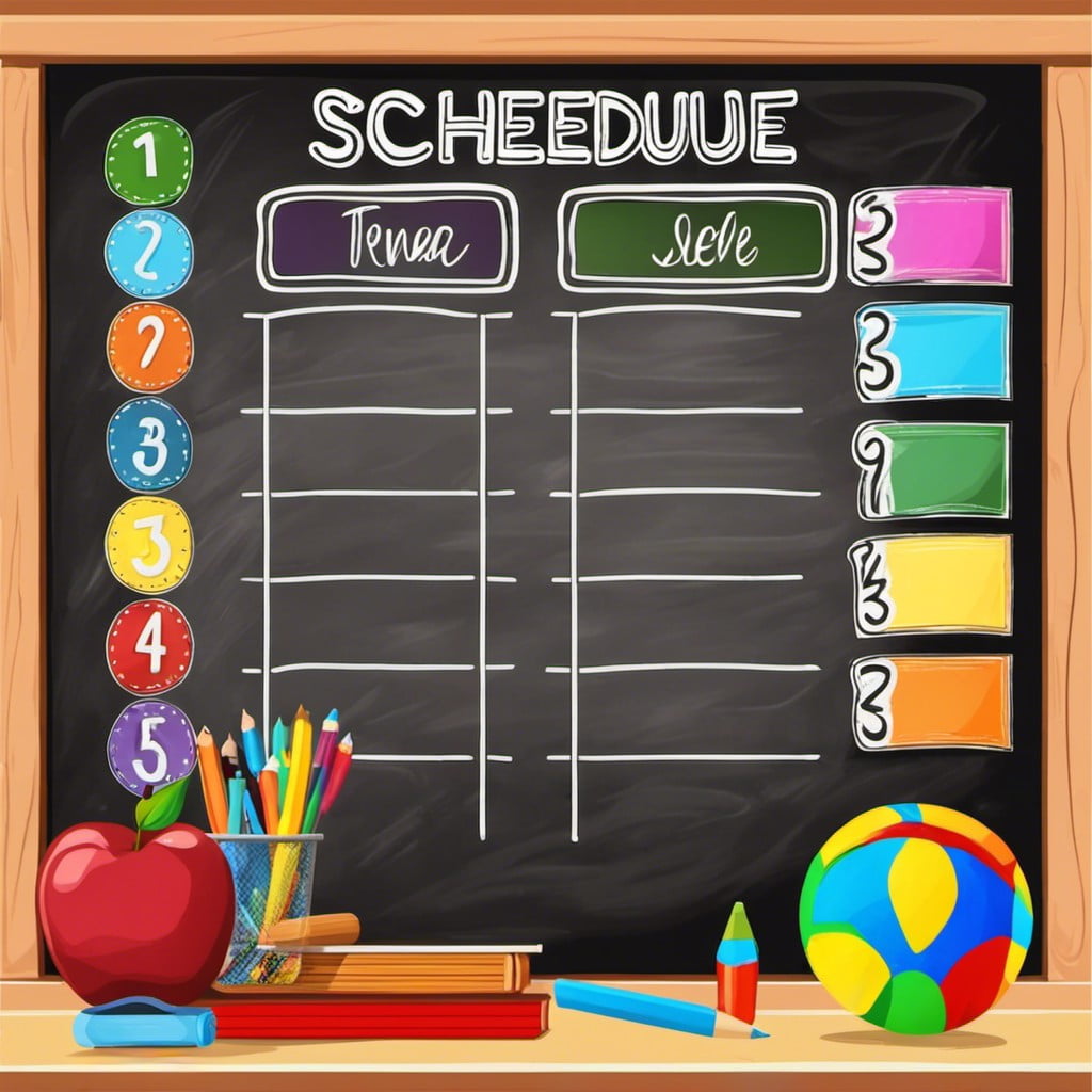chalkboard background for class schedule
