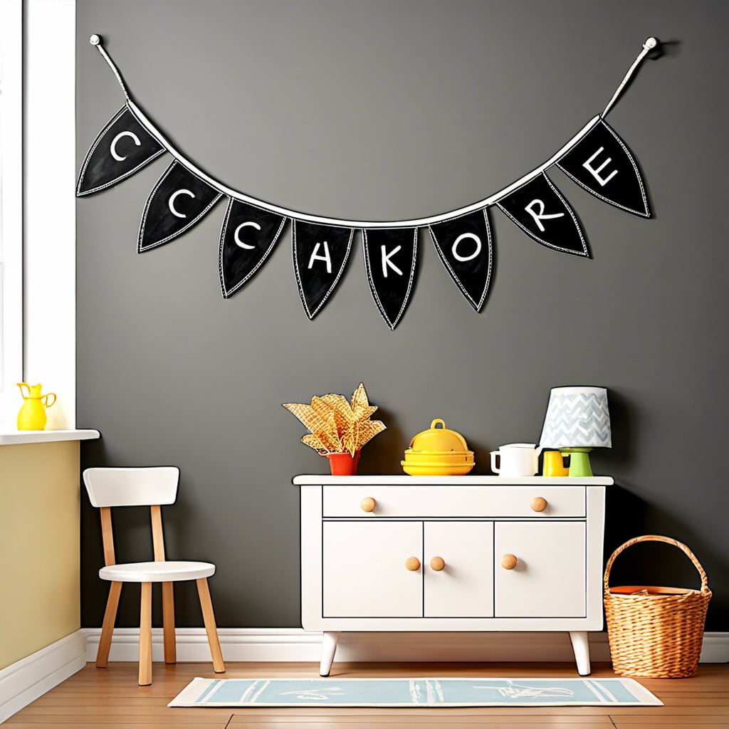 chalkboard chore bunting