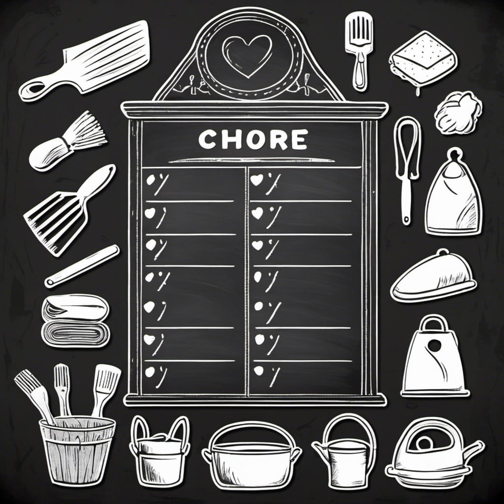 chalkboard chore chart for roommates