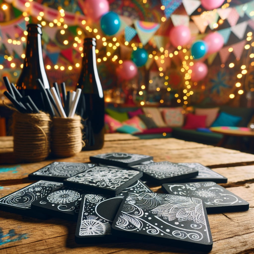 chalkboard coasters