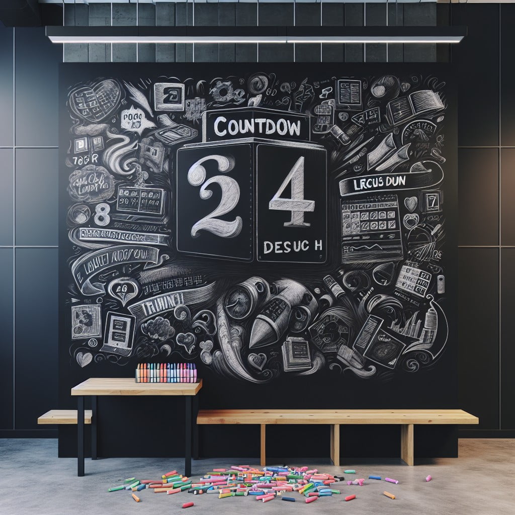 chalkboard countdowns for product launches
