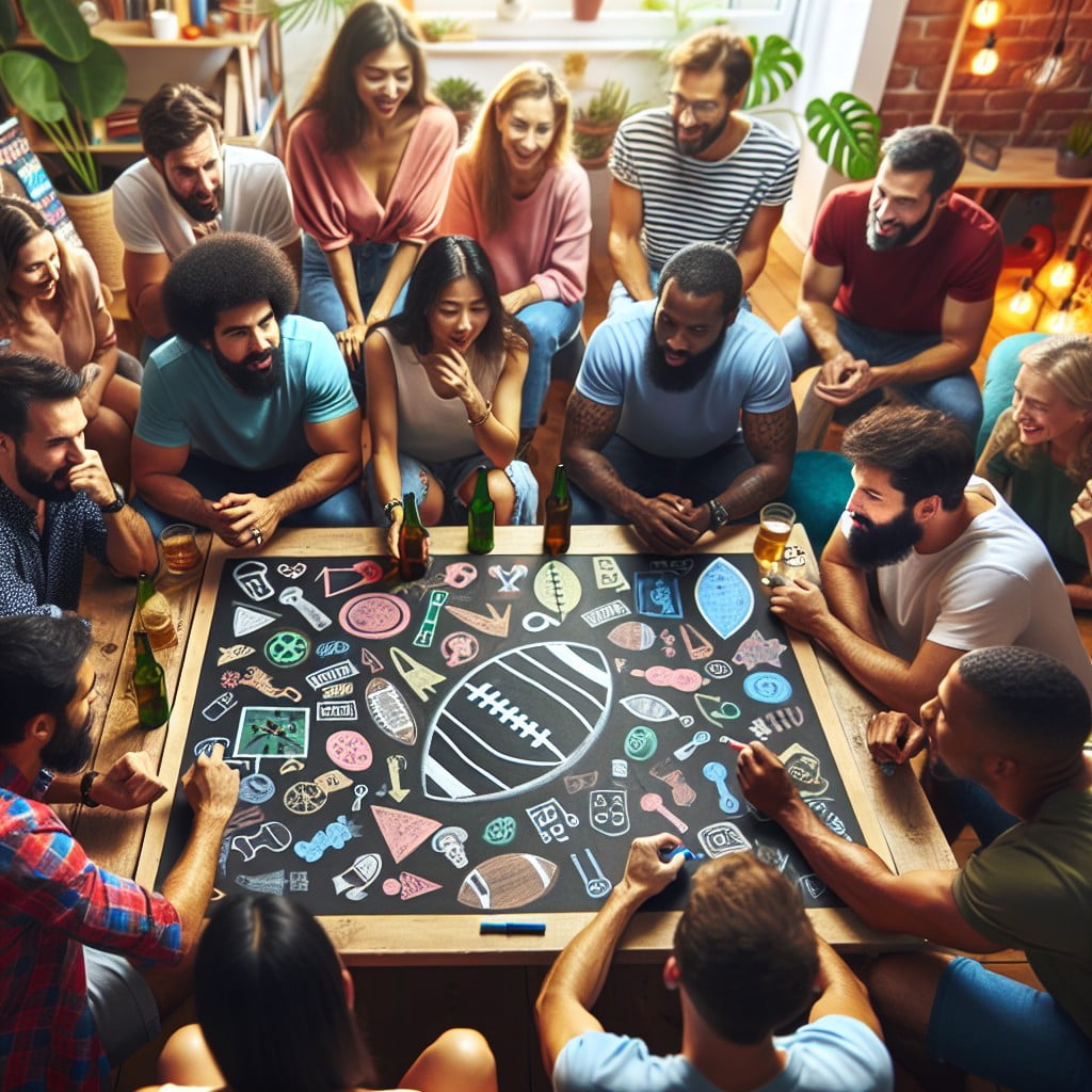 chalkboard football game pictionary